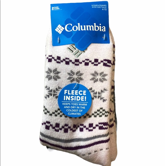 Columbia Womens Midweight Fair Isle Thermal 2-Pack Shoe Size 4-10